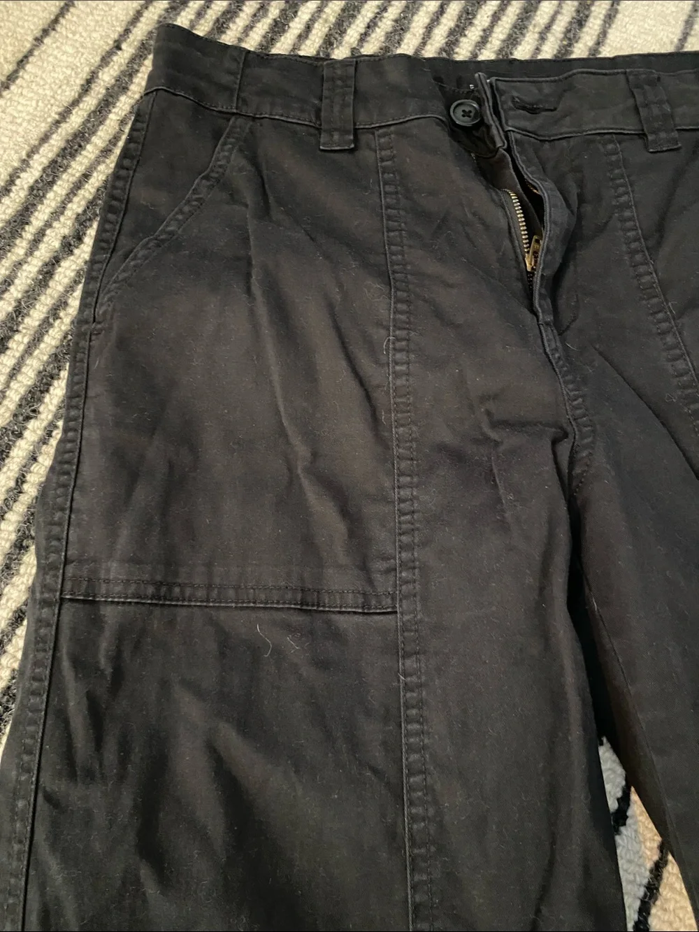 Sanctuary Black Wide-Leg Cargo Pants - Picture 3 of 7